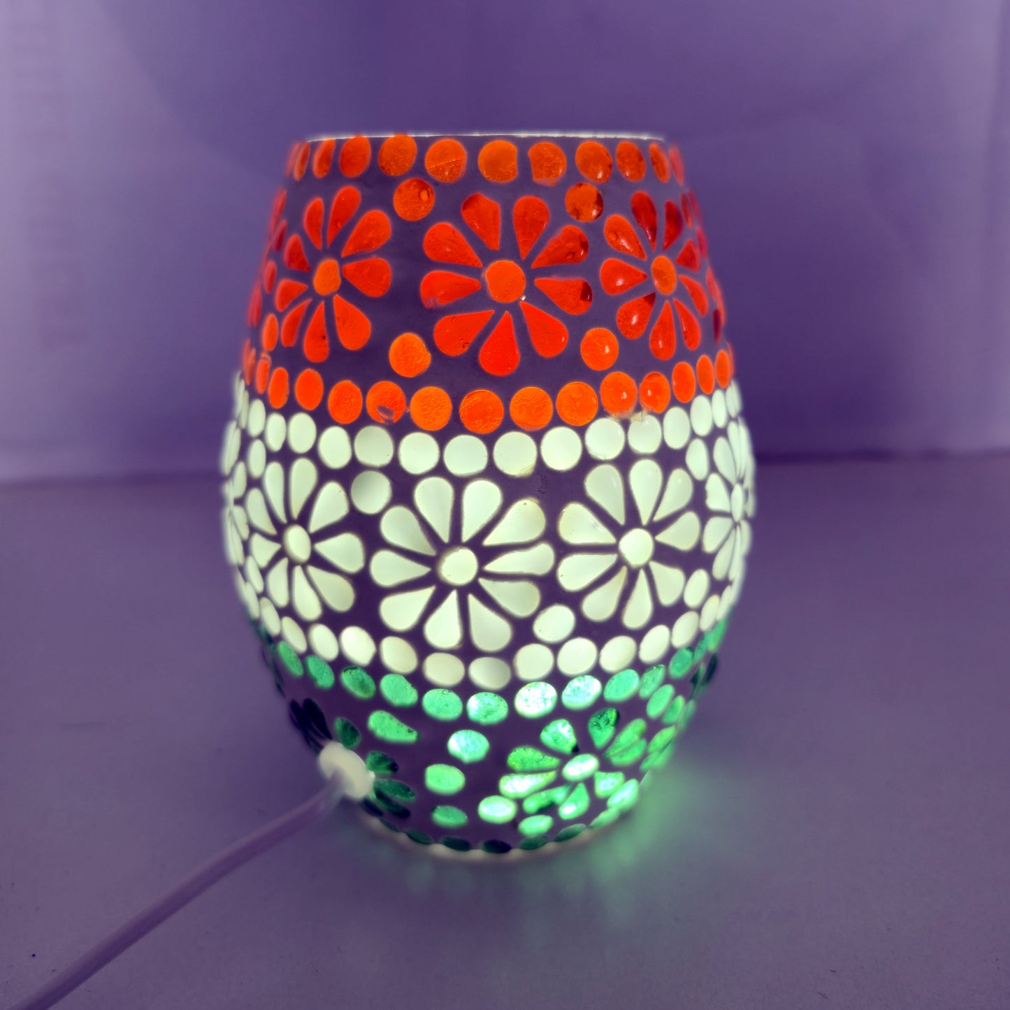 Shaped Mosaic Glass Lamp for Home/Office/Festival Decoration(Pack of 1)