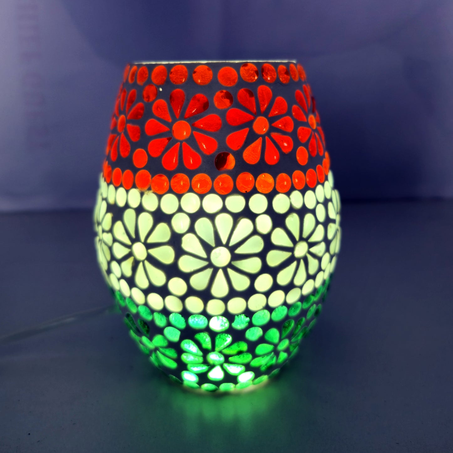 Shaped Mosaic Glass Lamp for Home/Office/Festival Decoration(Pack of 1)