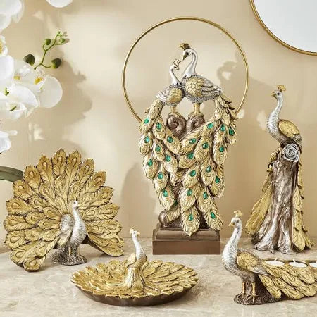 Standing Peacock Figurine