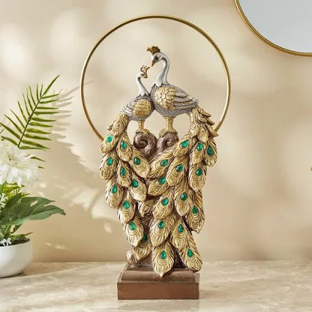 Standing Peacock Figurine