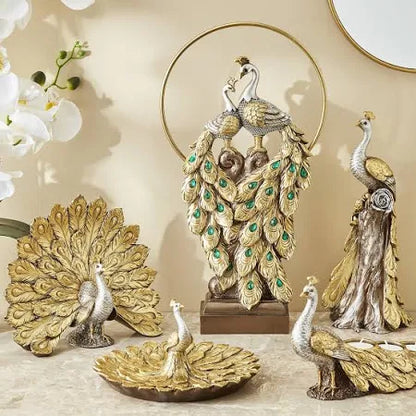 Standing Peacock Figurine