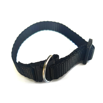 Dog Collar Nylon BK 0.5 inch