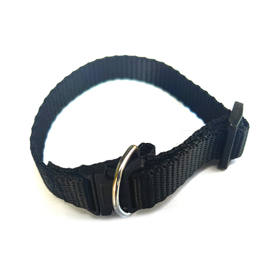 Dog Collar Nylon BK 0.5 inch