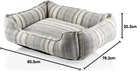 Ultra Soft Grey Bolster Pet Bed